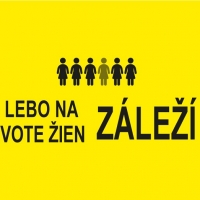 Čierny odkaz Istanbulský dohovor lebo na živote žien záleží na žltom podklade doplnený o šesť postáv žien a logo organizácie Možnosti voľby
